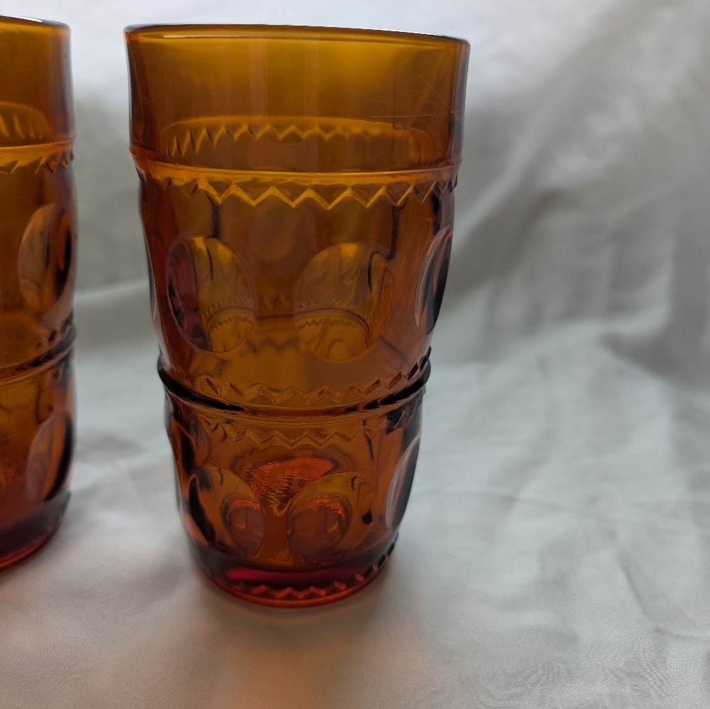 Amber Glass Tumbler Set